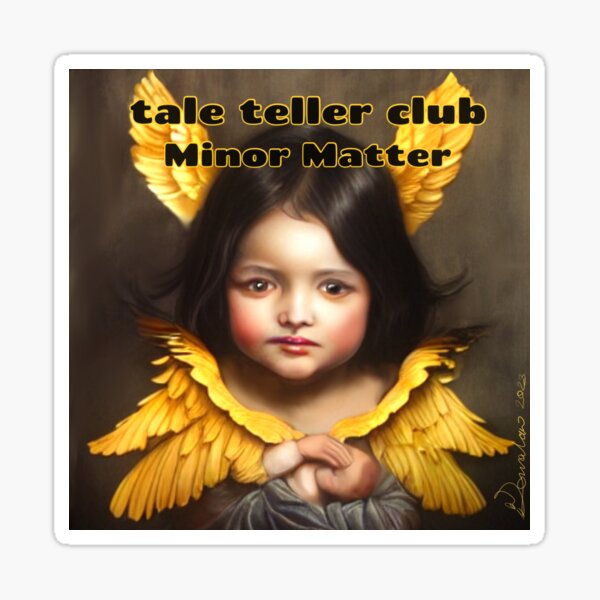 Minor Matter – Tale Teller Club | Futuristic Angel Artwork, Machine vs Humanity Sticker