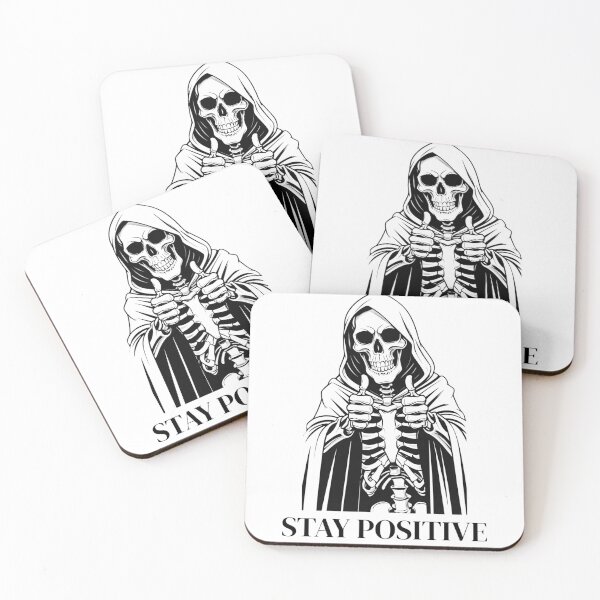 Item preview, Stay Positive Skeleton designed and sold by brain-cell.