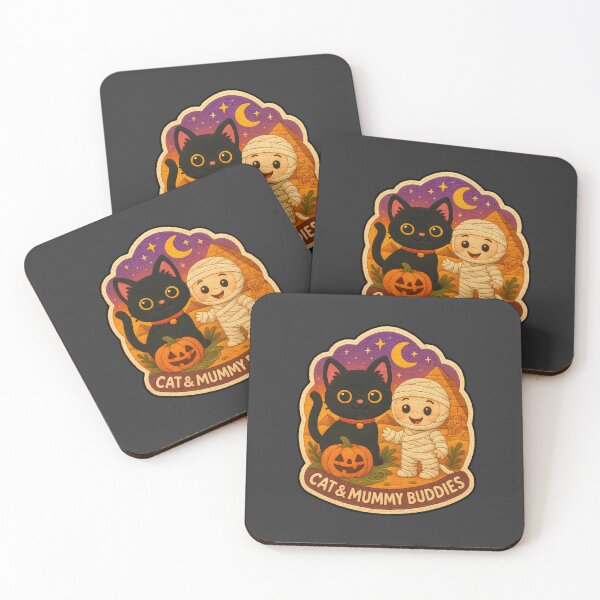 Item preview, Cute Halloween Cat and Mummy Embroidery Patch Sticker designed and sold by Nuist25.