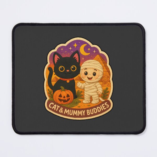 Item preview, Cute Halloween Cat and Mummy Embroidery Patch Sticker designed and sold by Nuist25.