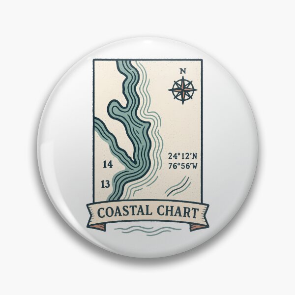 Item preview, Coastal Chart Fragment designed and sold by cryolith7454.