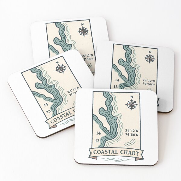 Item preview, Coastal Chart Fragment designed and sold by cryolith7454.