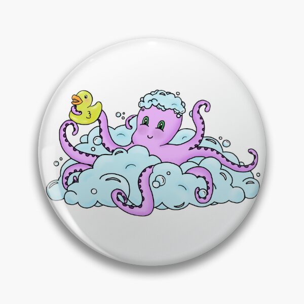 Item preview, Bubble Bath Octopus with Rubber Ducky designed and sold by taylorkem.