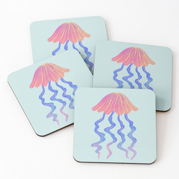 Item preview, Beautiful Iridescent Pink Blue Green Jellyfish designed and sold by Yulia Saraswati.
