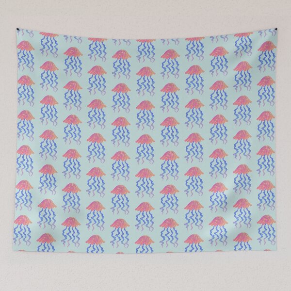 Item preview, Beautiful Iridescent Pink Blue Green Jellyfish designed and sold by Yulia Saraswati.