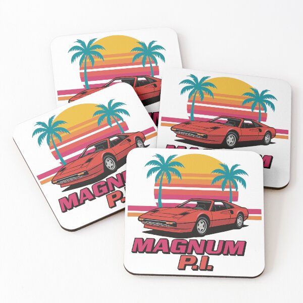 Item preview, Magnum PI Retro Car Sunset Palm Tree Style designed and sold by ChunkByChunk.