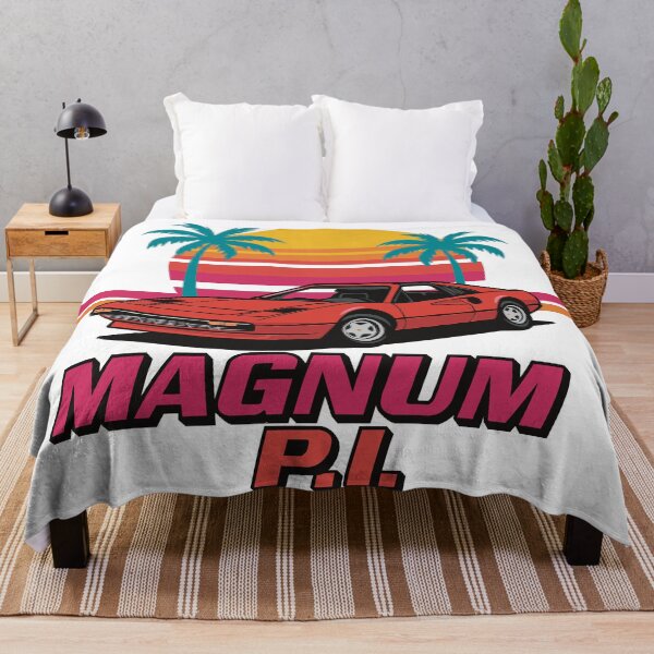 Item preview, Magnum PI Retro Car Sunset Palm Tree Style designed and sold by ChunkByChunk.
