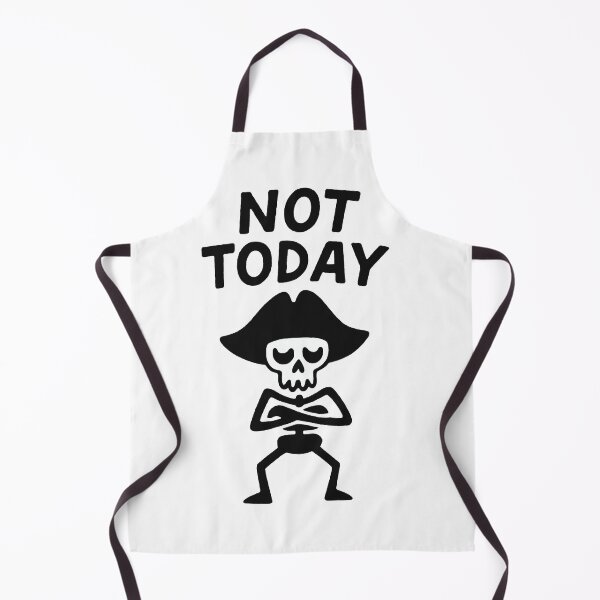 Item preview, Not Today Pirate Skeleton – Grumpy Cartoon Skull Illustration designed and sold by PitselehStudio.