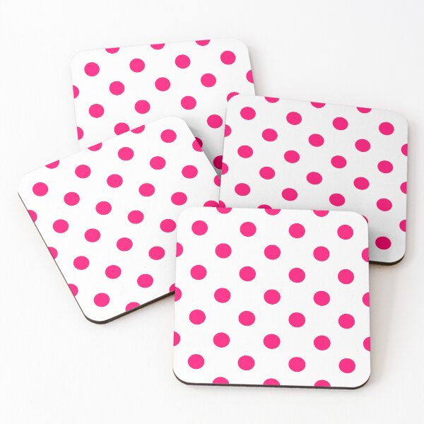 Item preview, Vivid Pink Polka Dots On White designed and sold by POLKAIWERX.