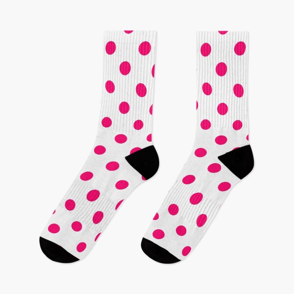 Item preview, Vivid Pink Polka Dots On White designed and sold by POLKAIWERX.