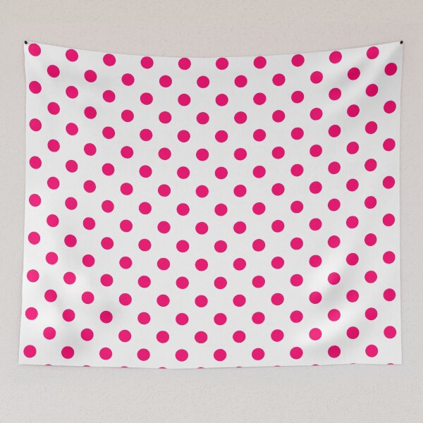Item preview, Vivid Pink Polka Dots On White designed and sold by POLKAIWERX.