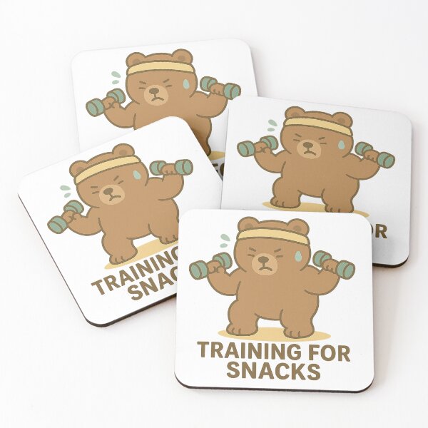 Item preview, Chunky Bear – Training for Snacks | Cute Gym Bear designed and sold by Chunky Bear.