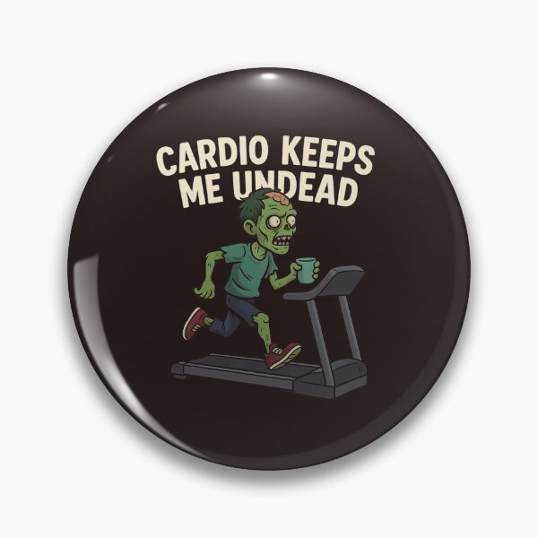 Item preview, Cardio Keeps Me Undead – Funny Zombie Running Gym Meme T-Shirt designed and sold by WackyWardrobeCo.
