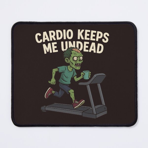 Item preview, Cardio Keeps Me Undead – Funny Zombie Running Gym Meme T-Shirt designed and sold by WackyWardrobeCo.