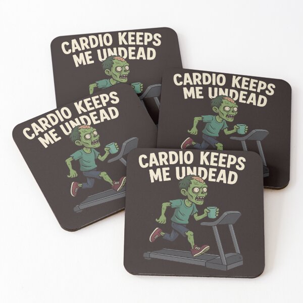 Item preview, Cardio Keeps Me Undead – Funny Zombie Running Gym Meme T-Shirt designed and sold by WackyWardrobeCo.