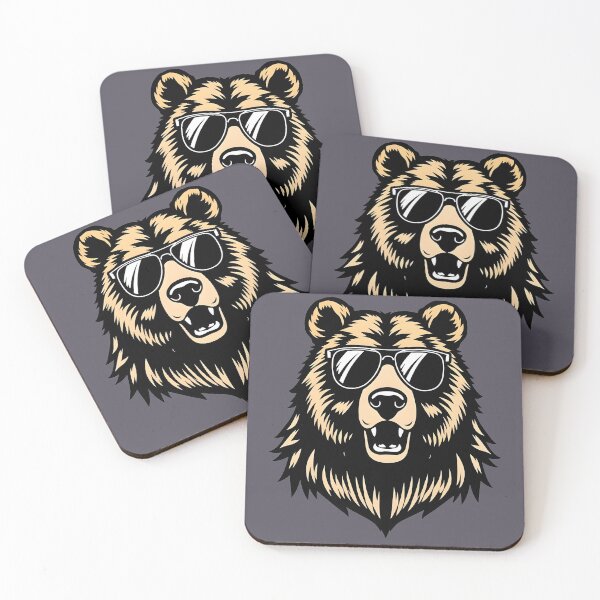 Item preview, Vintage Bear with Sunglasses Retro Wildlife designed and sold by 95kinimoD.