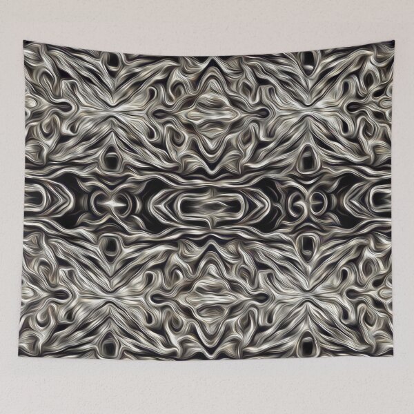 Item preview, Black and White Foliage Lace  designed and sold by fatenanwar.
