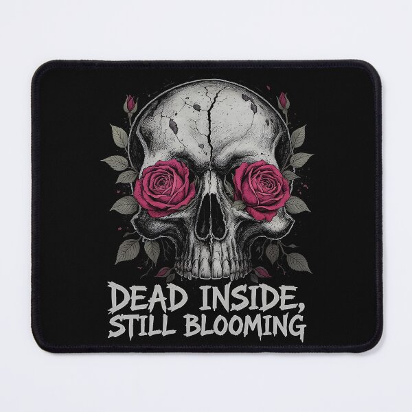 Item preview, Dead Inside, Still Blooming – Grunge Skull & Roses designed and sold by Nin Tai.