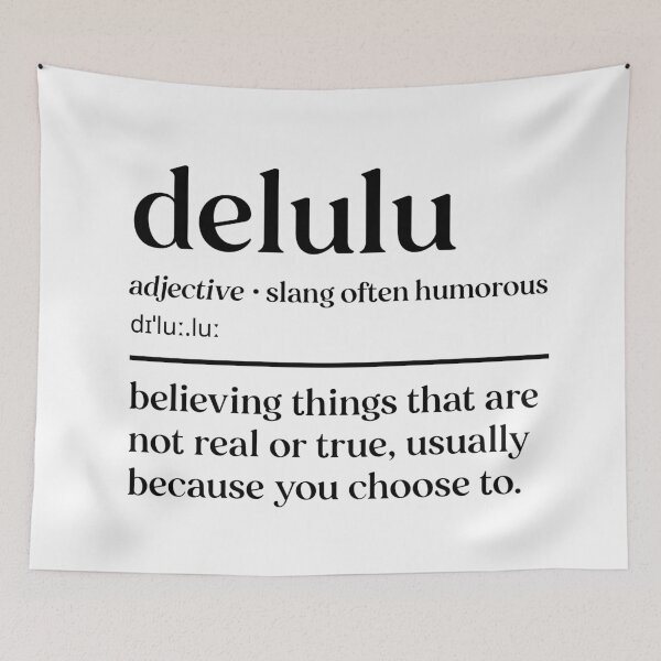 Item preview, Delulu Meme Word Design | Funny Gen Z Slang Trend Sticker, Shirt & Gift designed and sold by Rodney's Marketplace.