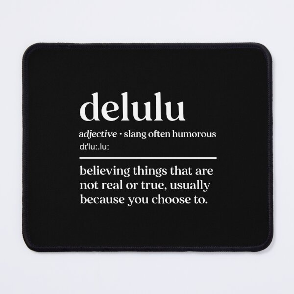 Item preview, Delulu Meme Word Design | Funny Gen Z Slang Trend Sticker, Shirt & Gift (white) designed and sold by Rodney's Marketplace.