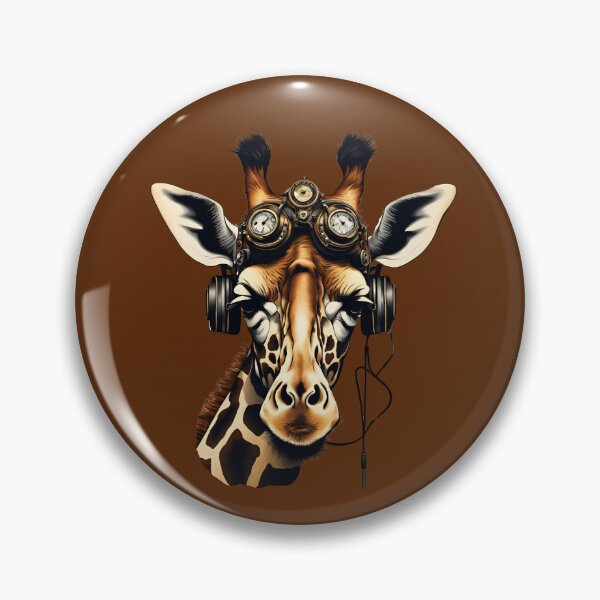 Item preview, Giraffe as steampunk with headphones designed and sold by IHImage.