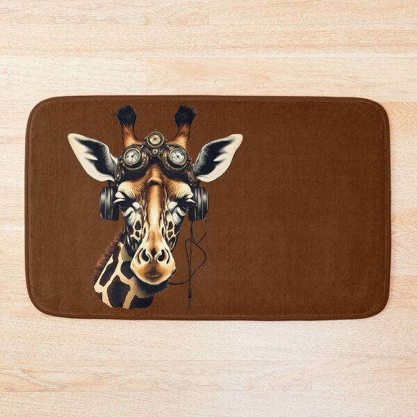 Item preview, Giraffe as steampunk with headphones designed and sold by IHImage.