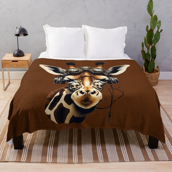 Item preview, Giraffe as steampunk with headphones designed and sold by IHImage.