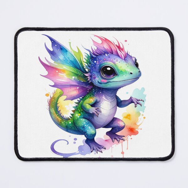 Item preview, Little Elf Fantasy Dragon - dragon baby watercolors No. 7 designed and sold by LiskoDesign.