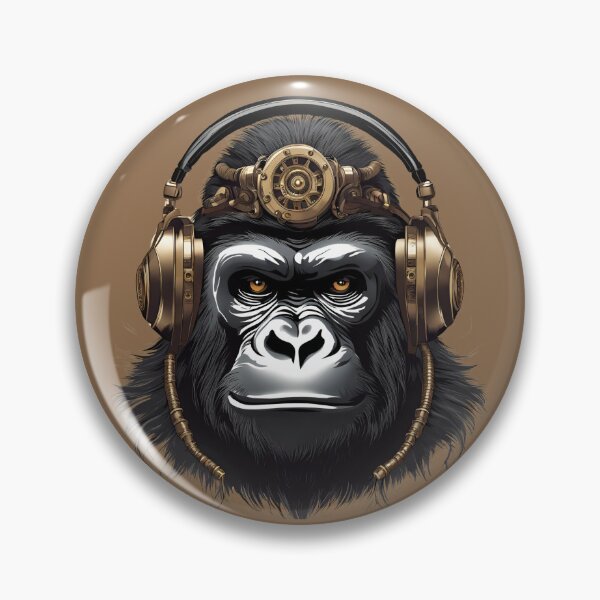 Item preview, Gorilla with headphones designed and sold by IHImage.