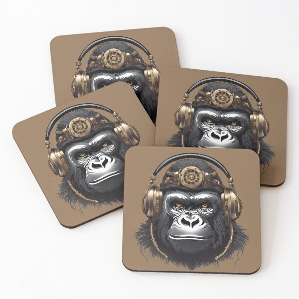 Item preview, Gorilla with headphones designed and sold by IHImage.