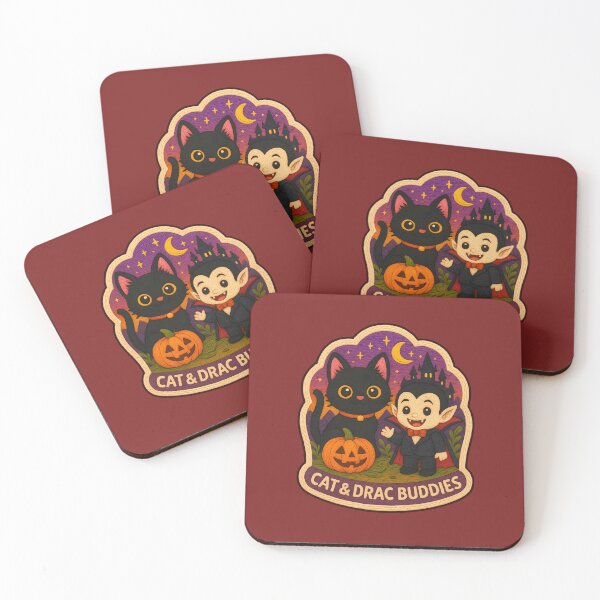Aperçu de l'œuvre Patch brodé Halloween Chat et Dracula – Motif autocollant mignon de chat noir vampire créée et vendue par Nuist25.