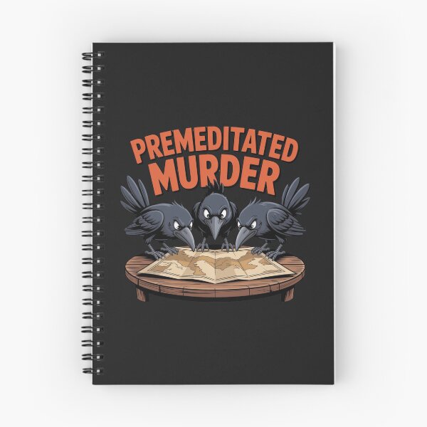 Item preview, Premeditated Murder – Funny Crow Pun Cartoon Design designed and sold by Timeless Design.