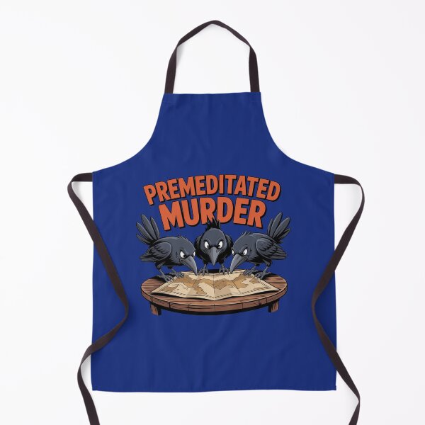 Item preview, Premeditated Murder – Funny Crow Pun Cartoon Design designed and sold by Timeless Design.