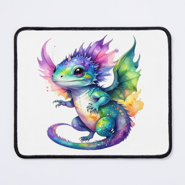 Item preview, Little Unicorn Fantasy Dragon - dragon baby watercolors No. 8 designed and sold by LiskoDesign.