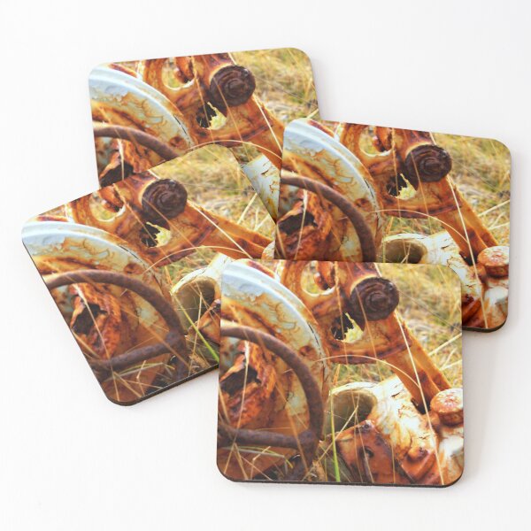 Item preview, rusted mechanisms among grass print designed and sold by Jenzer83.