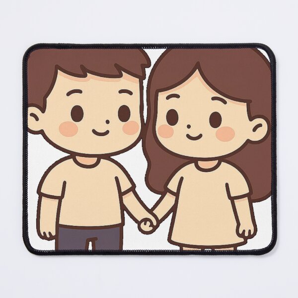 Item preview, Cute Cartoon Couple Holding Hands | Love Illustration for Wallpapers & Gifts designed and sold by KDesignCrafts.