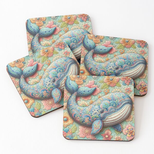 Item preview, Elegant Whale Patterns  designed and sold by Vanich-Panich.