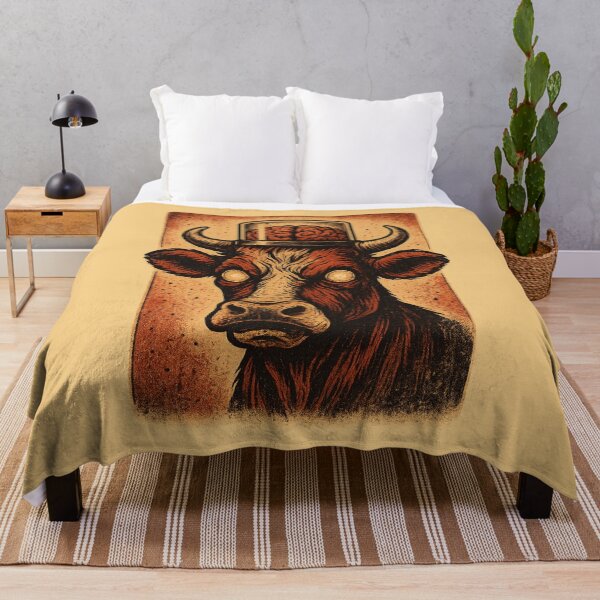 Item preview, Possessed Cow with Brain in Glass Horror Design designed and sold by Nuvijo.
