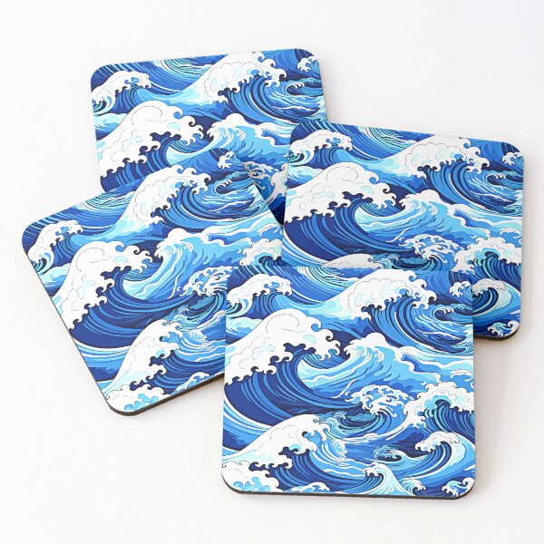 Item preview, Big Wave Asian-Style Blue Ocean Abstract Art designed and sold by DEC02.