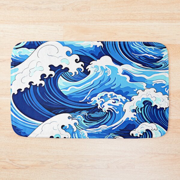 Item preview, Big Wave Asian-Style Blue Ocean Abstract Art designed and sold by DEC02.