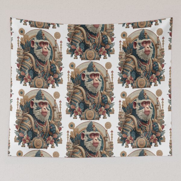 Item preview, Sacred Serenity – Thai Monkey King Hanuman Inspired Art designed and sold by Ignorant-Artist.