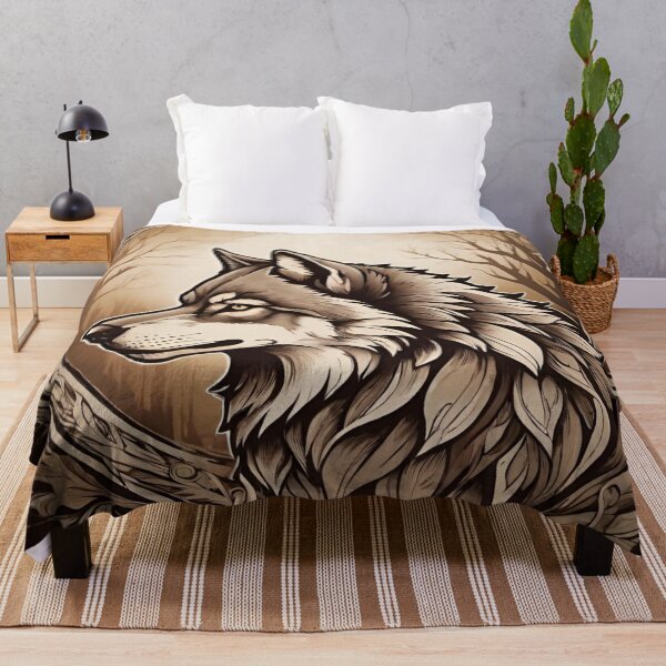 Item preview, Wolf portrait decorative designed and sold by IHImage.
