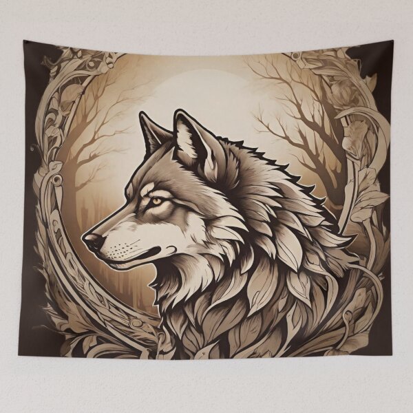 Item preview, Wolf portrait decorative designed and sold by IHImage.