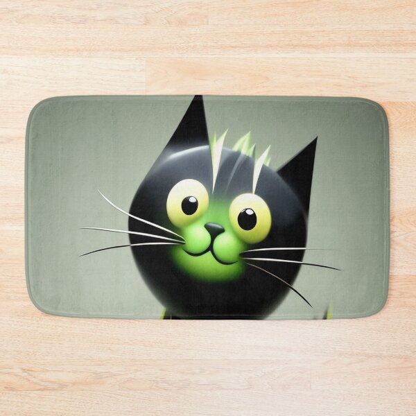 Item preview, green black cat designed and sold by WilliamPyr.