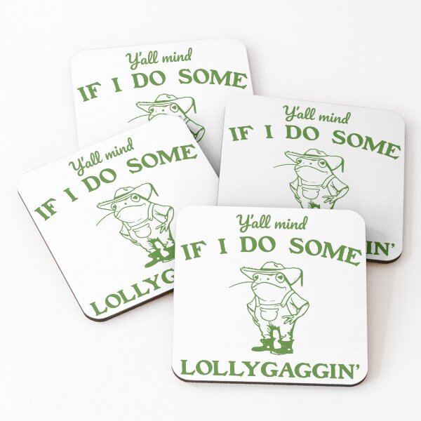 Item preview, Y'all Mind If I Do Some Lollygagging, Retro Frog, Frog Lover, Vintage, Back And Front designed and sold by toongstudio.