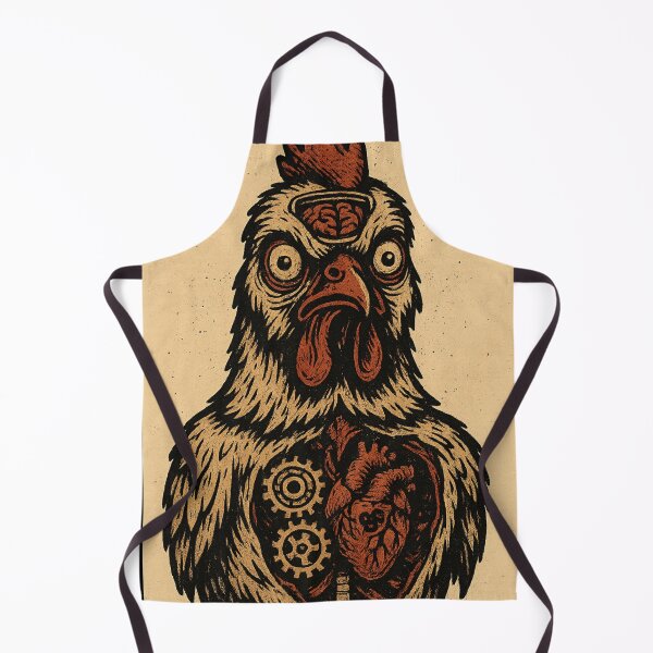 Item preview, Possessed Chicken with Alien Heart and Gears Design designed and sold by Nuvijo.