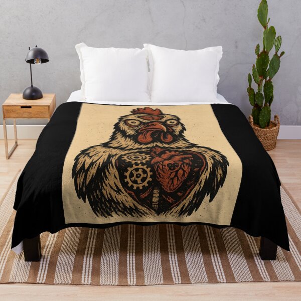 Item preview, Possessed Chicken with Alien Heart and Gears Design designed and sold by Nuvijo.