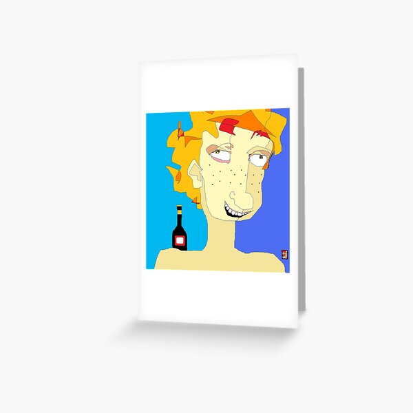 the first boy i loved and his bottle of rum Greeting Card
