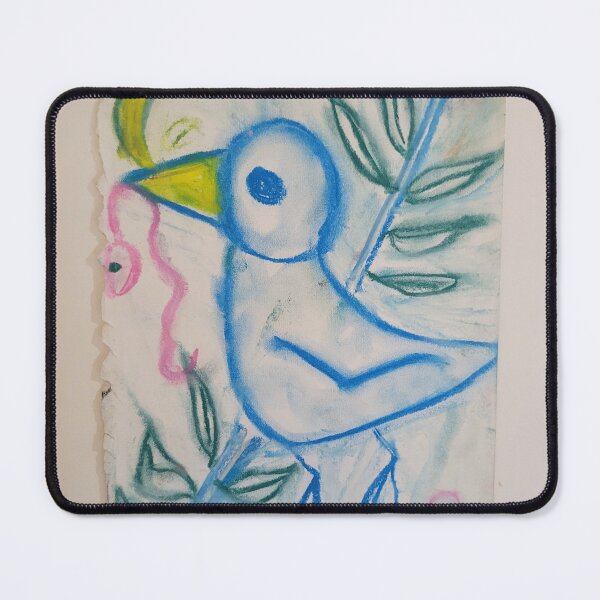 Item preview, Blue bird with pink snake designed and sold by HJstoryjourney.