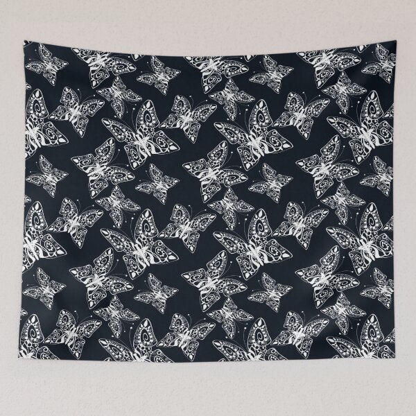 Item preview, Seamless texture background black and white Butterfly. designed and sold by fuzzyfox.